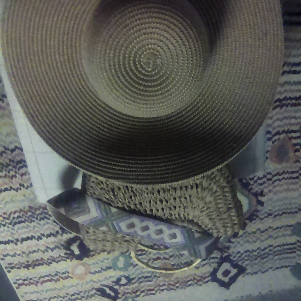 Beach hat with beach bag and cool strap to use for shoulder